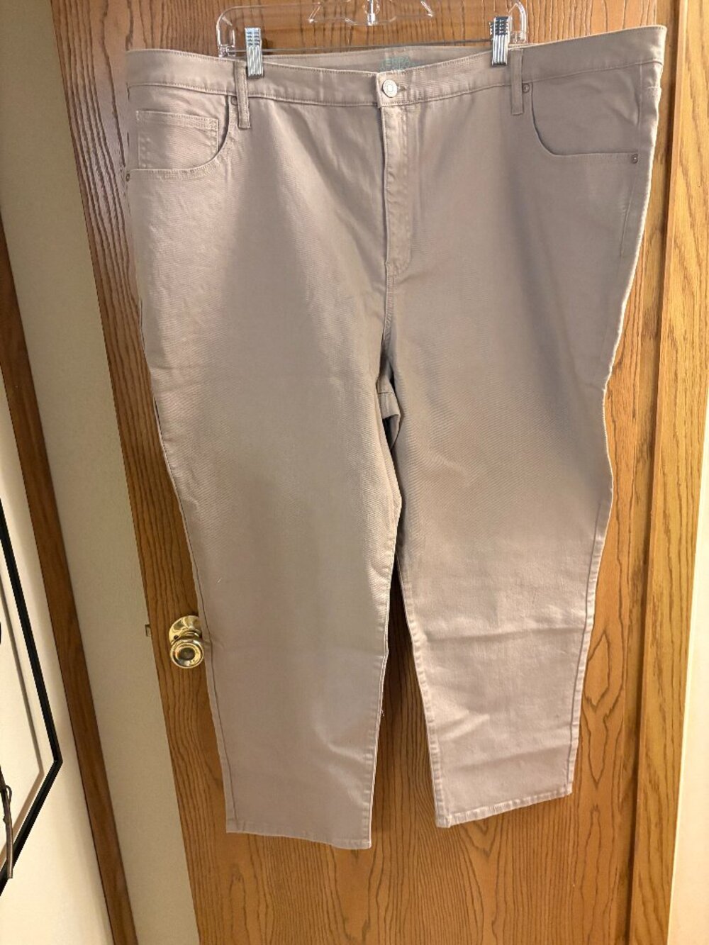 NWT TERRA & SKY 26w Tan Jeans High Rise Straight Leg - Picture 1 of 4
